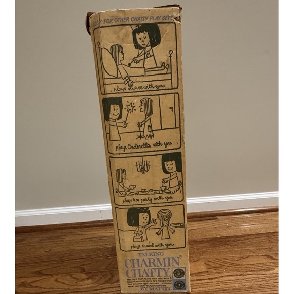 Mattel 1963 Charmin Chatty Doll With Box & 5 Records Vintage Collectible - Picture 8 of 10
